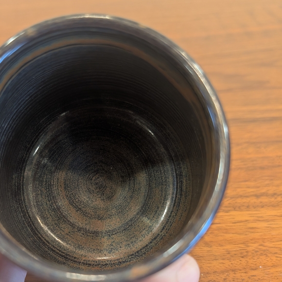 Handcrafted Ceramic Mug - Blue & Rusty Brown - Picture 4 of 9